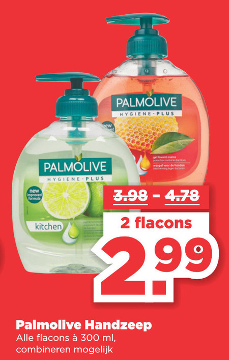 Palmolive   handzeep folder aanbieding bij  Plus - details