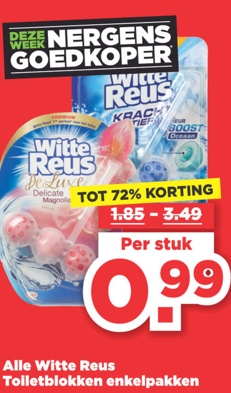 Witte Reus   toiletblok folder aanbieding bij  Plus - details