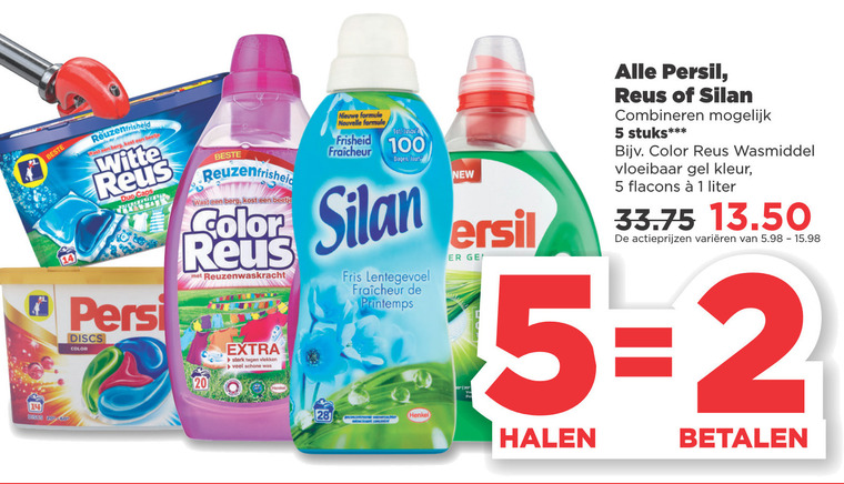 Persil   wasmiddel, wasverzachter folder aanbieding bij  Plus - details