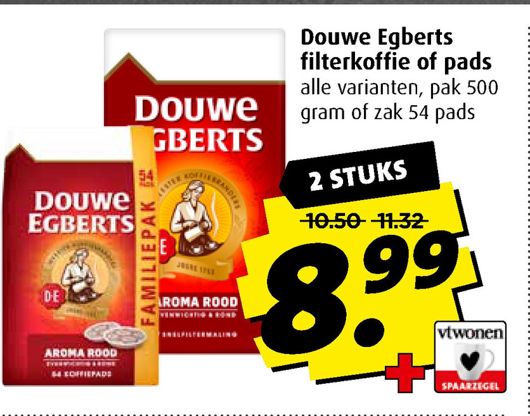 Douwe Egberts   koffiepad, koffie folder aanbieding bij  Boni - details