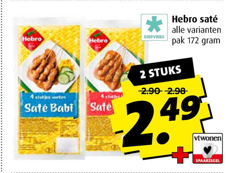 Hebro   satevlees, kipsate folder aanbieding bij  Boni - details