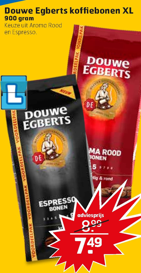 Douwe Egberts   koffiebonen folder aanbieding bij  Trekpleister - details