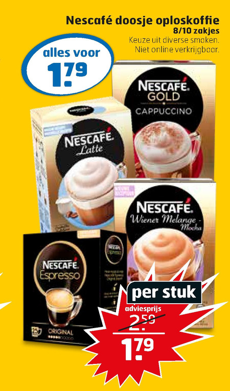 Nescafe   oploskoffie folder aanbieding bij  Trekpleister - details