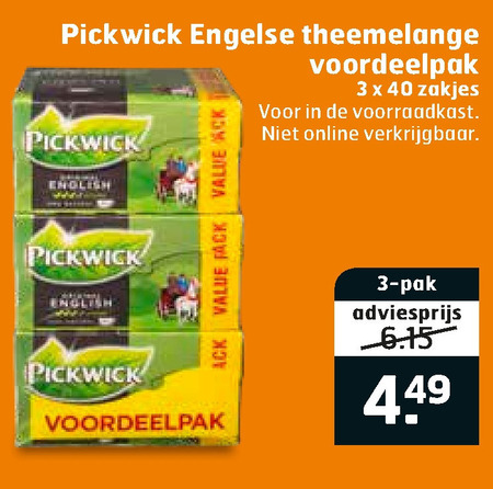 Pickwick   thee folder aanbieding bij  Trekpleister - details