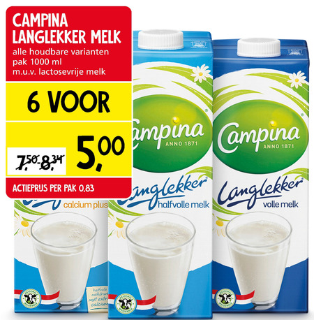 Campina   melk folder aanbieding bij  Jan Linders - details