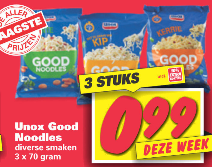 Unox   noodles folder aanbieding bij  Nettorama - details