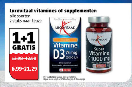 Lucovitaal   vitamine, voedingssupplement folder aanbieding bij  Poiesz - details