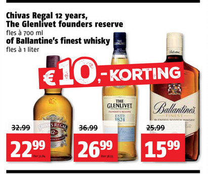 Ballantines   whisky folder aanbieding bij  Poiesz - details