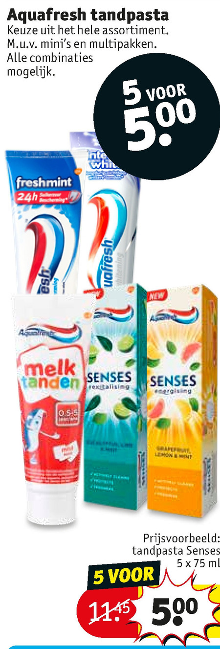 Aquafresh   tandpasta folder aanbieding bij  Kruidvat - details