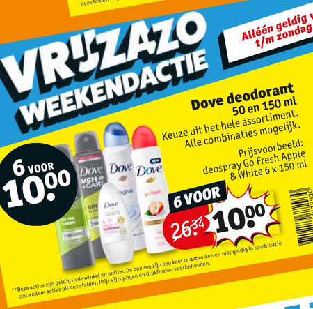 Dove   deodorant folder aanbieding bij  Kruidvat - details