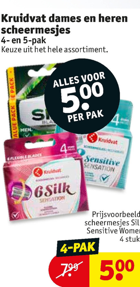 Kruidvat Huismerk   scheermesjes, dames scheermesje folder aanbieding bij  Kruidvat - details