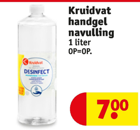 Kruidvat Huismerk   desinfecterende gel folder aanbieding bij  Kruidvat - details