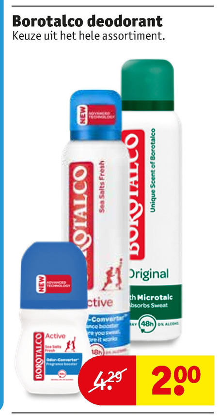 Borotalco   deodorant folder aanbieding bij  Kruidvat - details