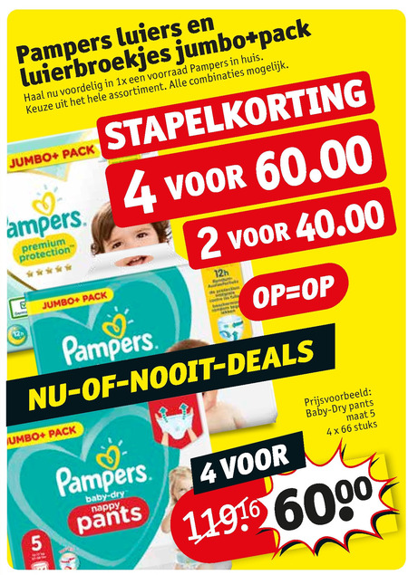 Pampers   luiers, luierbroekjes folder aanbieding bij  Kruidvat - details