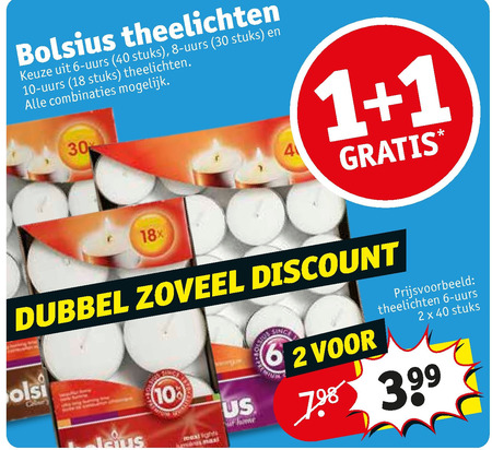 Bolsius   theelicht folder aanbieding bij  Kruidvat - details