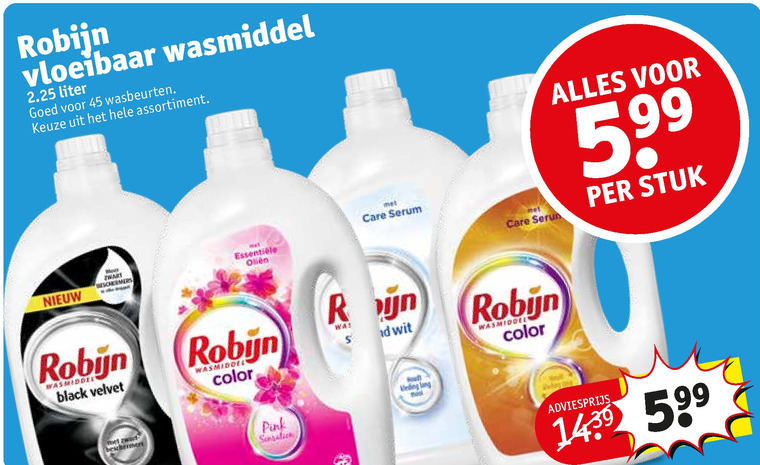 Robijn   wasmiddel folder aanbieding bij  Kruidvat - details