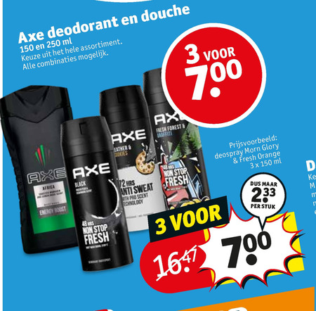 Axe   deodorant, douchegel folder aanbieding bij  Kruidvat - details