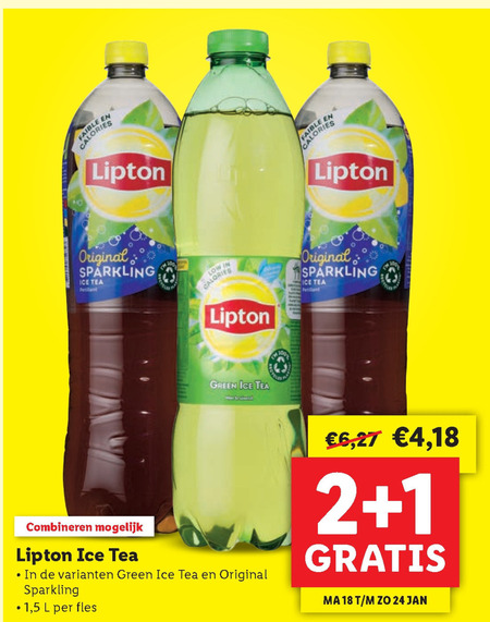 Lipton   ice tea folder aanbieding bij  Lidl - details