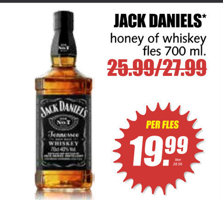 Jack Daniels   whisky folder aanbieding bij  MCD Supermarkt Basis - details