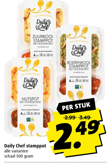 Daily Chef   stamppot  folder aanbieding bij  Boni - details