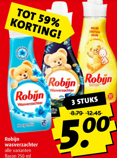 Robijn   wasverzachter folder aanbieding bij  Boni - details