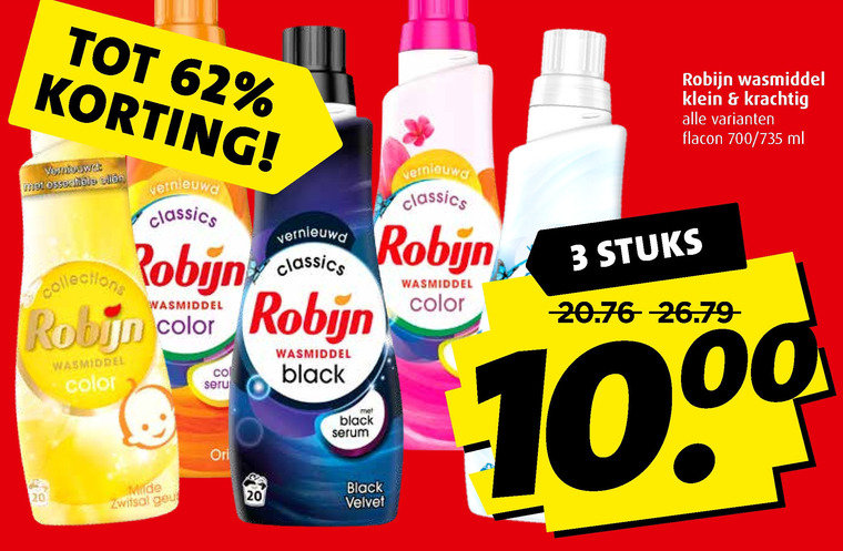 Robijn   wasmiddel folder aanbieding bij  Boni - details