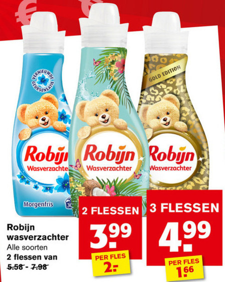 Robijn   wasverzachter folder aanbieding bij  Hoogvliet - details