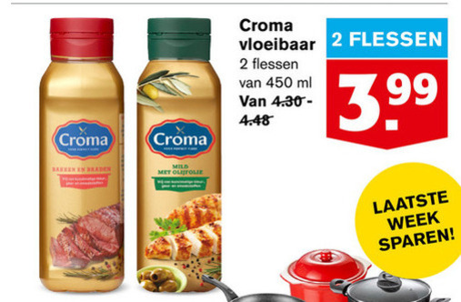 Croma   olie en vetten folder aanbieding bij  Hoogvliet - details