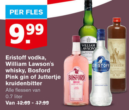 Bosford   gin, wodka folder aanbieding bij  Hoogvliet - details