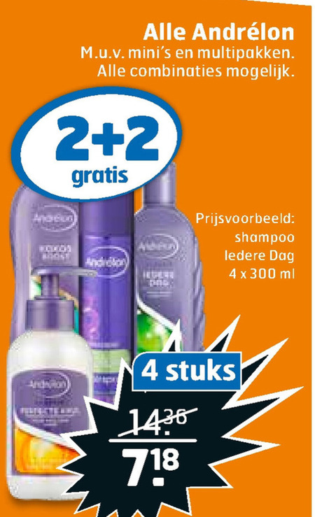 Andrelon   haarmousse, shampoo folder aanbieding bij  Trekpleister - details