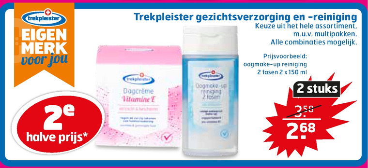 Trekpleister Huismerk   dagcreme, gezichtsreiniging folder aanbieding bij  Trekpleister - details