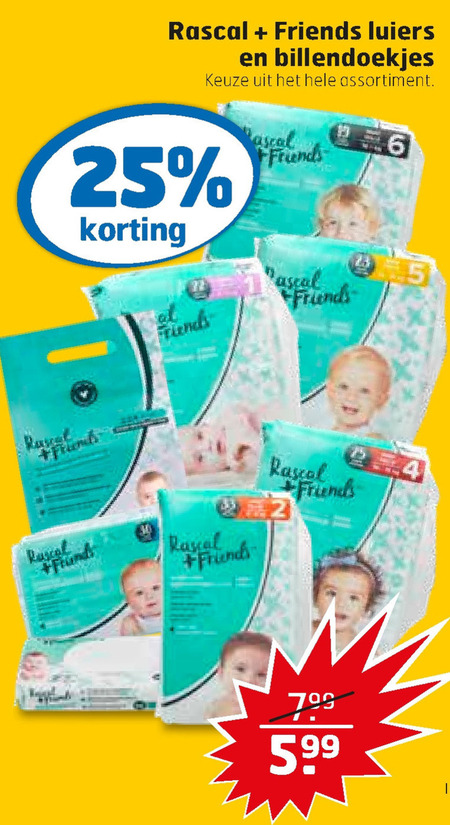 Rascal and Friends   billendoekjes, luiers folder aanbieding bij  Trekpleister - details