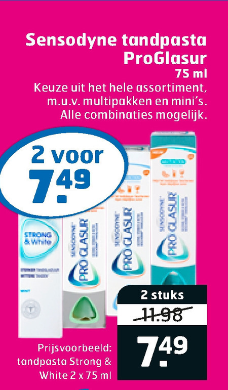 Sensodyne   tandpasta folder aanbieding bij  Trekpleister - details