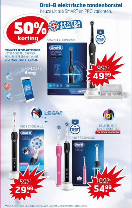 Braun Oral-B   electrische tandenborstel folder aanbieding bij  Trekpleister - details