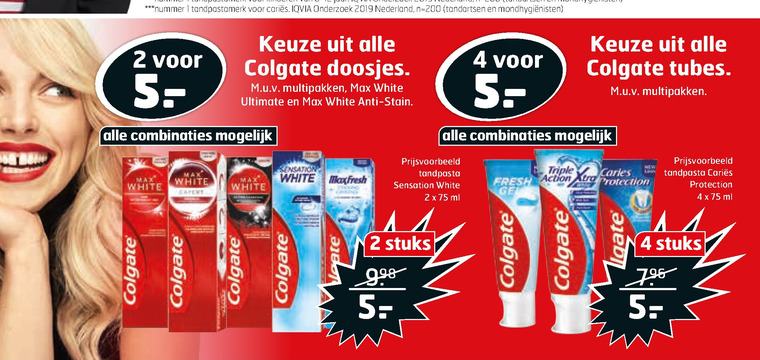 Colgate   tandpasta folder aanbieding bij  Trekpleister - details