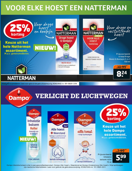 Natterman   hoestsiroop folder aanbieding bij  Trekpleister - details