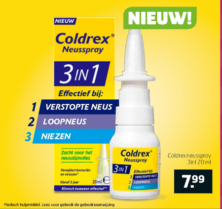 Coldrex   neusspray folder aanbieding bij  Trekpleister - details