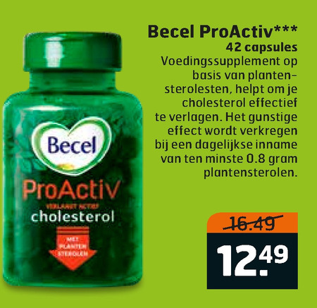 Becel   voedingssupplement folder aanbieding bij  Trekpleister - details