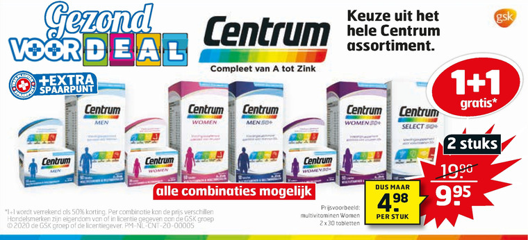 Centrum   multivitaminen folder aanbieding bij  Trekpleister - details