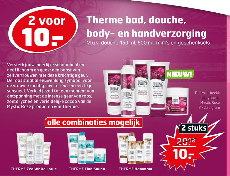 Therme   deodorant, bodylotion folder aanbieding bij  Trekpleister - details