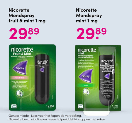 Nicorette   stoppen met roken folder aanbieding bij  DA - details