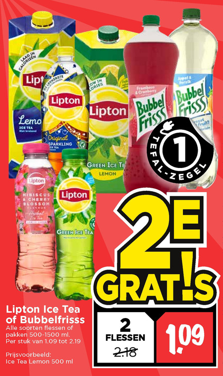 Lipton   ice tea, frisdrank folder aanbieding bij  Vomar - details