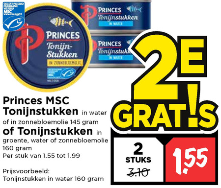 Princes   tonijn in blik folder aanbieding bij  Vomar - details