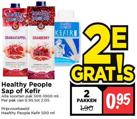 Healthy People   vruchtensap folder aanbieding bij  Vomar - details