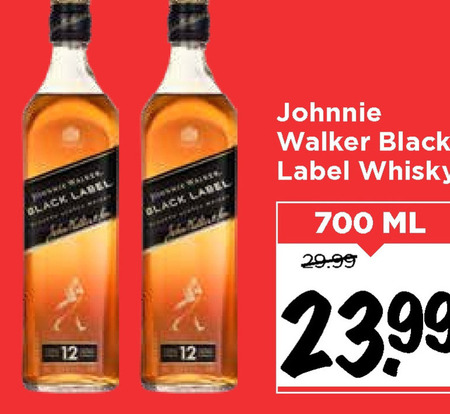 Johnnie Walker   whisky folder aanbieding bij  Vomar - details