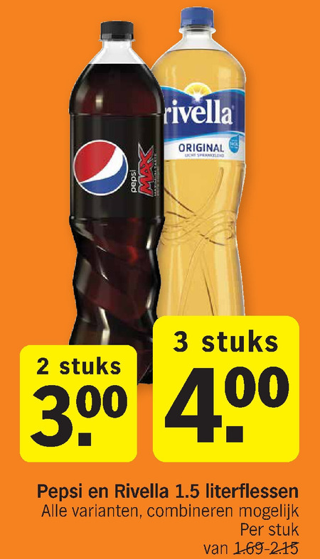 Pepsi   cola, frisdrank folder aanbieding bij  Albert Heijn - details