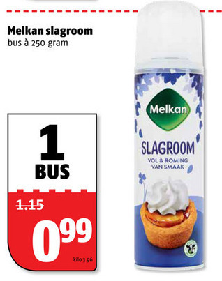 Melkan   slagroom folder aanbieding bij  Poiesz - details