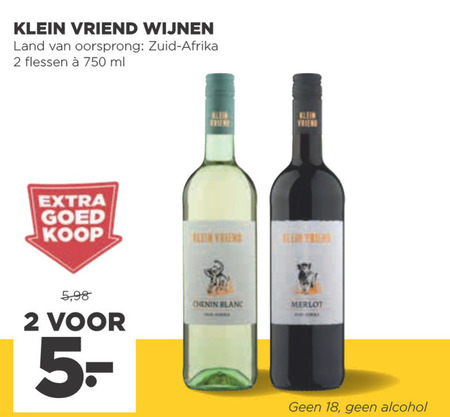 Klein Vriend   witte wijn, rode wijn folder aanbieding bij  Jumbo - details