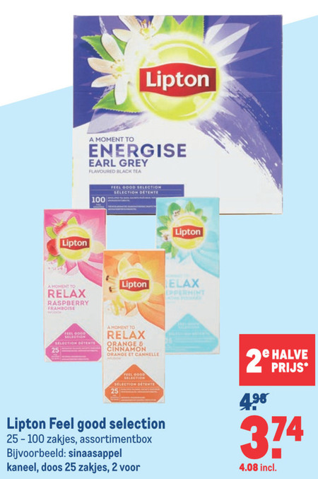 Lipton   thee folder aanbieding bij  Makro - details