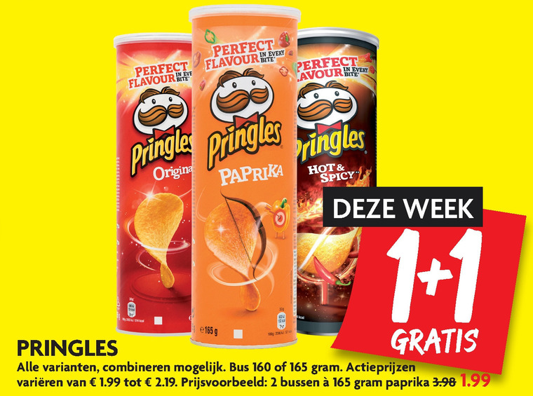 Pringles   chips folder aanbieding bij  Dekamarkt - details